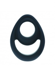 Черное эрекционное кольцо Double Ergo Silicone Cockring - Shots Media BV - в Волжском купить с доставкой