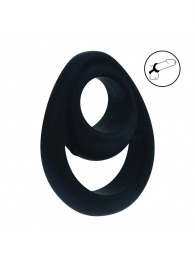 Черное эрекционное кольцо Double Ergo Silicone Cockring - Shots Media BV - в Волжском купить с доставкой