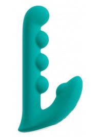 Зеленый вибратор SYLORA Unique Beads Vibrator - 17 см. - Orion