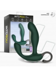 Зеленый вибромассажёр простаты Greeny - 12,8 см. - Intoyou - в Волжском купить с доставкой