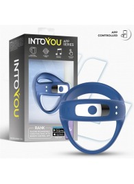 Синее интерактивное эрекционное виброкольцо Rank - Intoyou - в Волжском купить с доставкой