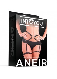 Черные стрепы на бёдра Aneir - Intoyou - купить с доставкой в Волжском