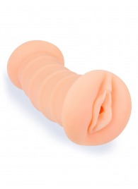 Телесный двусторонний мастурбатор с вибропулей и эрекционными кольцами в комплекте - Sexy Girl - в Волжском купить с доставкой