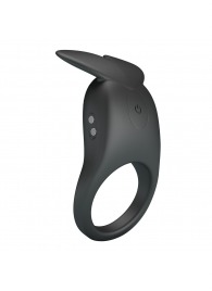 Черное перезаряжаемое виброкольцо Carlton - Baile - в Волжском купить с доставкой
