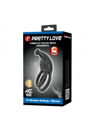 Черное перезаряжаемое виброкольцо Goodwin - Baile - в Волжском купить с доставкой