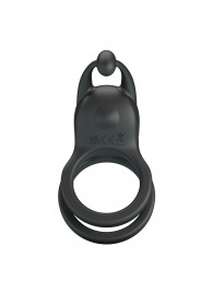 Черное перезаряжаемое виброкольцо Goodwin - Baile - в Волжском купить с доставкой