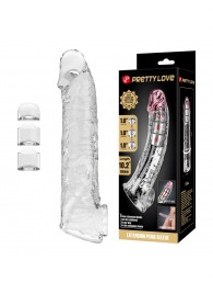 Прозрачный фаллоудлинитель с подхватом мошонки Silas - 26 см. - Baile - в Волжском купить с доставкой