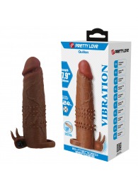 Коричневая насадка на пенис Quillon - 20 см. - Baile - в Волжском купить с доставкой