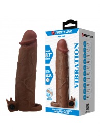 Коричневая насадка на пенис Xerxes - 22 см. - Baile - в Волжском купить с доставкой