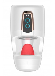 Белый мастурбатор с язычком и возвратно-поступательными движениями - Secwell - в Волжском купить с доставкой