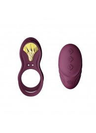 Фиолетовое эрекционное виброкольцо Bayek с пультом ДУ - Zalo - в Волжском купить с доставкой