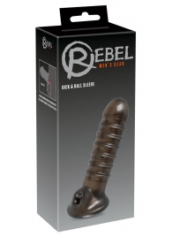 Насадка на пенис Rebel smoke с рёбрышками и отверстием под мошонку - Orion - в Волжском купить с доставкой