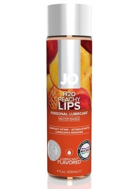 Лубрикант на водной основе с ароматом персика JO Flavored Peachy Lips - 120 мл. - System JO - купить с доставкой в Волжском