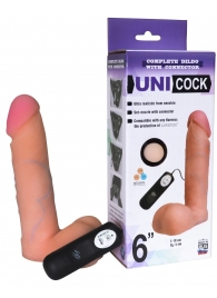 Фаллическая насадка Харнесс UNICOCK 6  с вибрацией - 18 см. - LOVETOY (А-Полимер) - купить с доставкой в Волжском