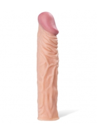 Насадка с ярко выраженной головкой и рельефным стволом - 19 см. - A-toys - в Волжском купить с доставкой