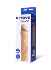 Насадка с ярко выраженной головкой и рельефным стволом - 19 см. - A-toys - в Волжском купить с доставкой