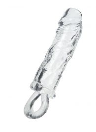 Прозрачная насадка с петлёй для фиксации - 14 см. - ToyFa - в Волжском купить с доставкой