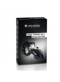 Пояс верности с электростимуляцией Mystim Pubic Enemy No1 Black Edition - MyStim - купить с доставкой в Волжском