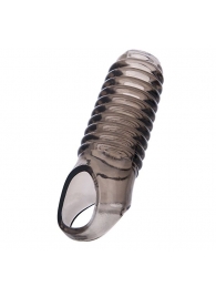 Дымчатая насадка с рёбрышками и подхватом мошонки ToyFa XLover - 12,5 см. - ToyFa - в Волжском купить с доставкой