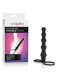 Насадка на пенис для двойного проникновения Silicone Beaded Double Rider - 14 см. - California Exotic Novelties - в Волжском купить с доставкой