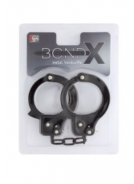 Чёрные наручники из листового металла BONDX METAL CUFFS BLACK - Dream Toys - купить с доставкой в Волжском