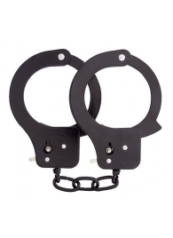 Чёрные наручники из листового металла BONDX METAL CUFFS BLACK - Dream Toys - купить с доставкой в Волжском