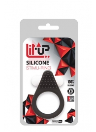 Чёрное эрекционное кольцо LIT-UP SILICONE STIMU RING 1 BLACK - Dream Toys - в Волжском купить с доставкой