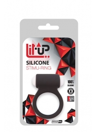 Чёрное эрекционное виброкольцо LIT-UP SILICONE STIMU RING 3 BLACK - Dream Toys - в Волжском купить с доставкой