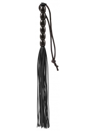 Чёрная мини-плеть из резины Rubber Mini Whip - 22 см. - Blush Novelties - купить с доставкой в Волжском