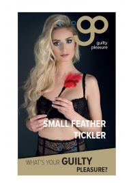 Пластиковая метелочка с красными пёрышками Small Feather Tickler - 32 см. - Blush Novelties - купить с доставкой в Волжском
