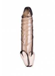 Дымчатая фаллическая насадка с подхватом и закрытой головкой - 16,2 см. - ToyFa - в Волжском купить с доставкой