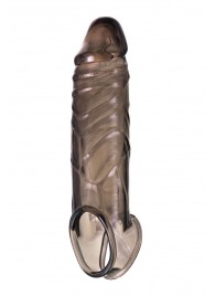 Дымчатая фаллическая насадка с подхватом и закрытой головкой - 16,2 см. - ToyFa - в Волжском купить с доставкой