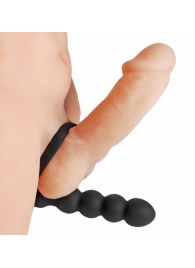 Насадка для двойного проникновения Double Fun Cock Ring with Double Penetration Vibe - XR Brands - в Волжском купить с доставкой