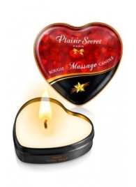 Массажная свеча с ароматом ванили Bougie Massage Candle - 35 мл. - Plaisir Secret - купить с доставкой в Волжском