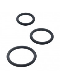 Набор из 3 чёрных эрекционных колец - ToyFa - в Волжском купить с доставкой