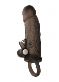 Чёрная насадка на пенис Toyfa XLover с вибрацией - ToyFa - в Волжском купить с доставкой