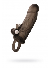 Чёрная насадка на пенис Toyfa XLover с вибрацией - ToyFa - в Волжском купить с доставкой