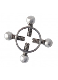 Серебристые зажимы для сосков на винтах - ToyFa - купить с доставкой в Волжском