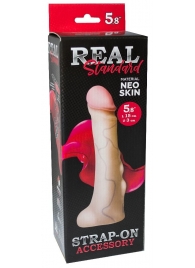 Реалистичная насадка с мошонкой REAL Standard - 18 см. - LOVETOY (А-Полимер) - купить с доставкой в Волжском