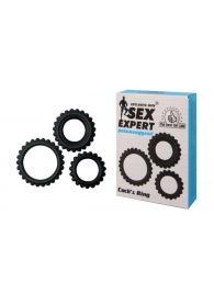 Набор из 3 эрекционных колец Sex Expert - Sex Expert - в Волжском купить с доставкой