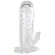 Прозрачная гелевая насадка с клиторальным отростком - 13 см. - Toyfa Basic - в Волжском купить с доставкой