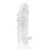 Закрытая прозрачная рельефная насадка Crystal sleeve - 13 см. - Erowoman-Eroman - в Волжском купить с доставкой