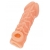 Телесная закрытая насадка с венками Cock Sleeve Size L - 17,6 см. - KOKOS - в Волжском купить с доставкой