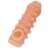 Телесная закрытая насадка с шариками Cock Sleeve Size S - 13,8 см. - KOKOS - в Волжском купить с доставкой