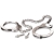 Металлические наручники Metal Leg Cuffs - Pipedream - купить с доставкой в Волжском