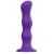 Фиолетовая насадка Strap-On-Me Dildo Geisha Balls size M - Strap-on-me - купить с доставкой в Волжском