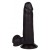 Фаллоимитатор чёрного цвета на присоске - 16,8 см. - LOVETOY (А-Полимер)