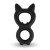 Черное двойное эрекционное кольцо Rooster Kalf - Velv or - в Волжском купить с доставкой