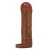 Коричневая насадка-удлинитель на пенис Bunion - 16,5 см. - Baile - в Волжском купить с доставкой