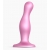Розовая насадка Strap-On-Me Dildo Plug Curvy size M - Strap-on-me - купить с доставкой в Волжском